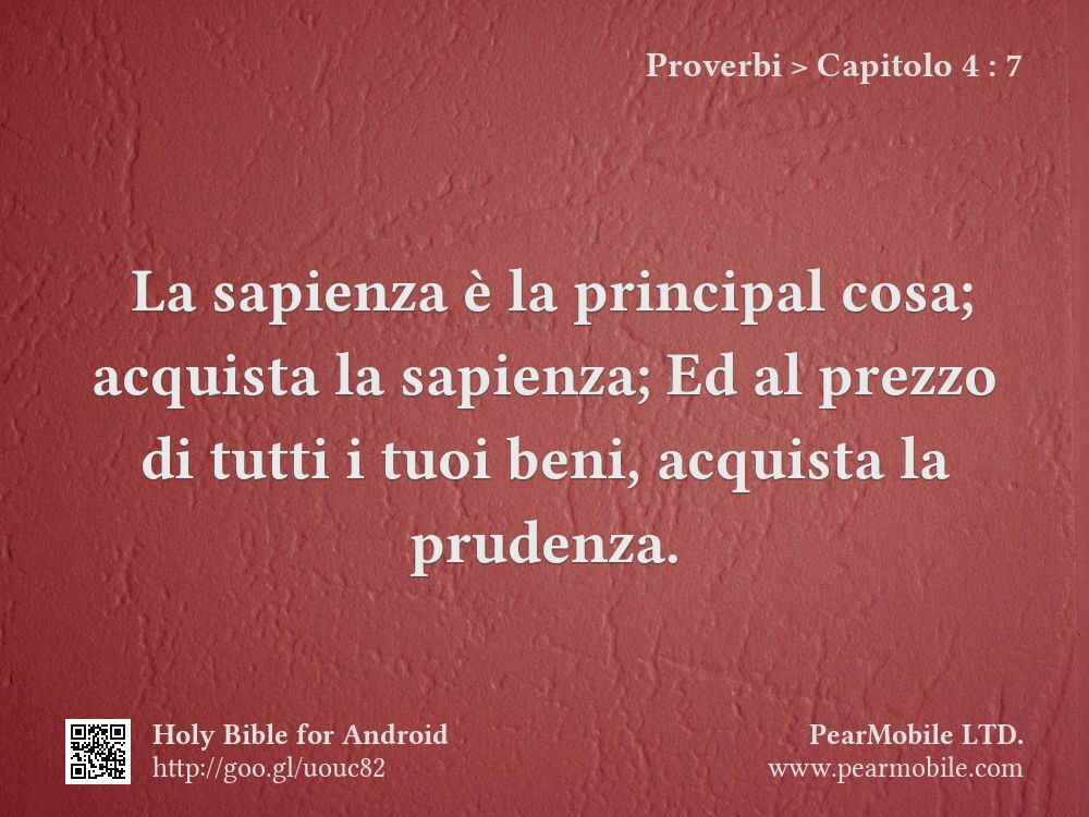 Proverbi, Capitolo 4:7